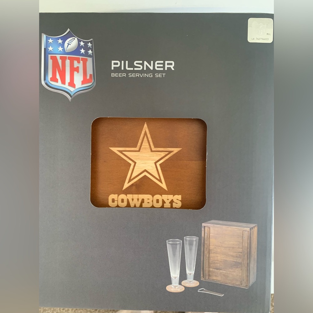 NFL Cowboys Pilsner Set - Black and Brown